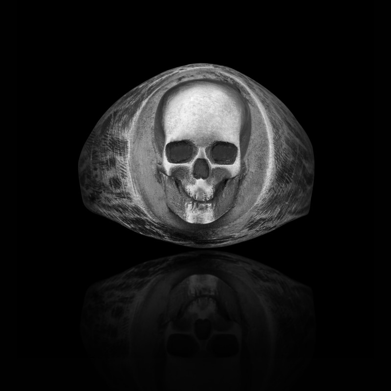 Penny- silver skull ring