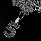 555 silver pendant