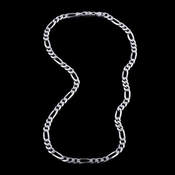 Silver 6.7 figaro chain