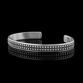 Double dome silver bracelet