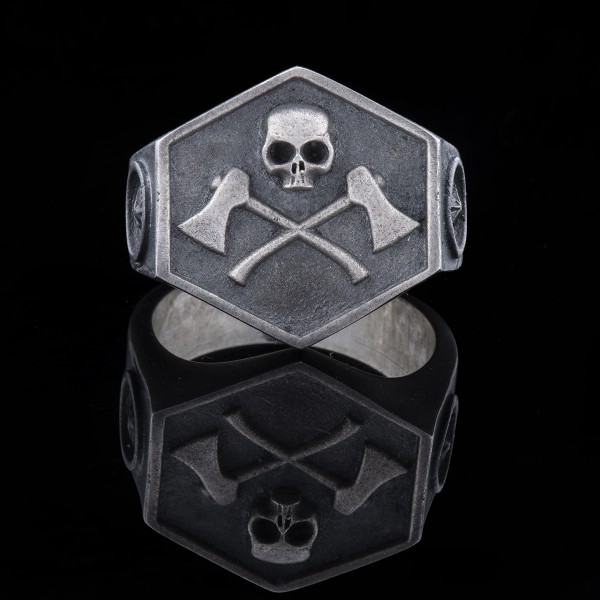 Silver pirate ring