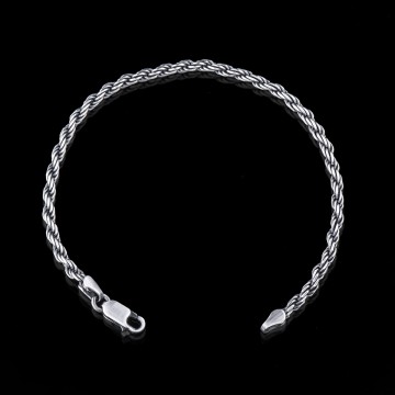 Small silver rope bracelet