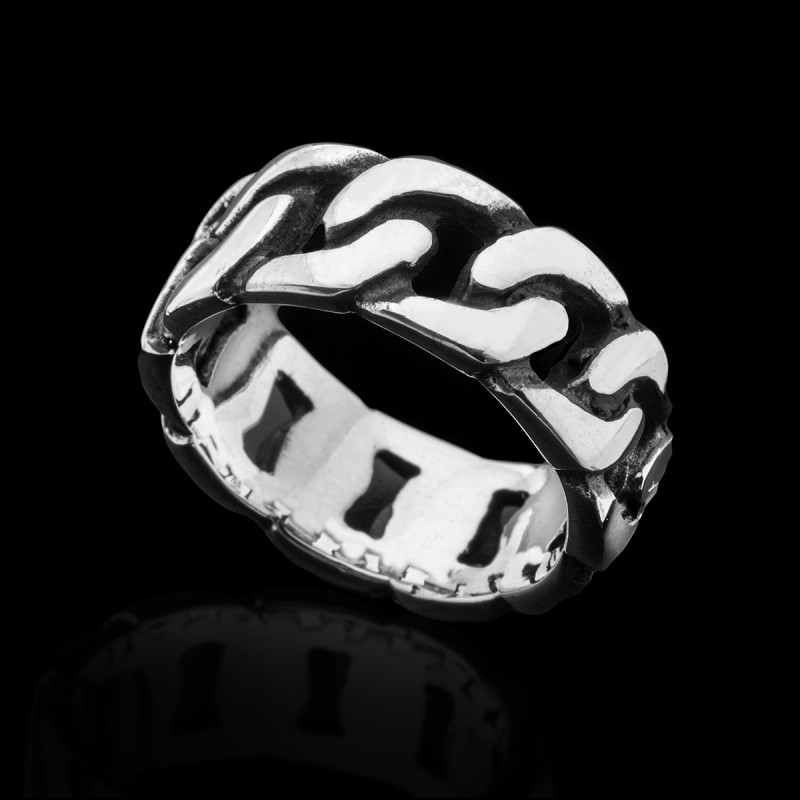 Silver Links Ring